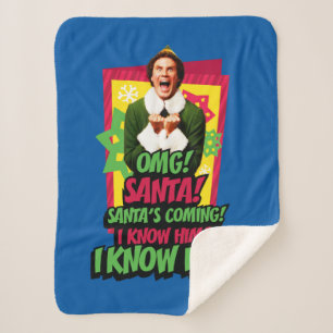 Buddy the Elf   OMG! Santa! Sherpa Blanket