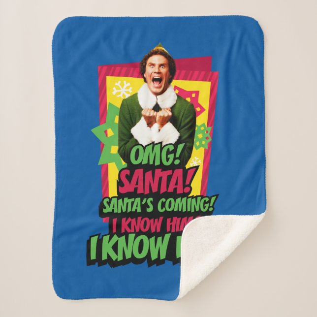 Buddy the Elf | OMG! Santa! Sherpa Blanket (Front)