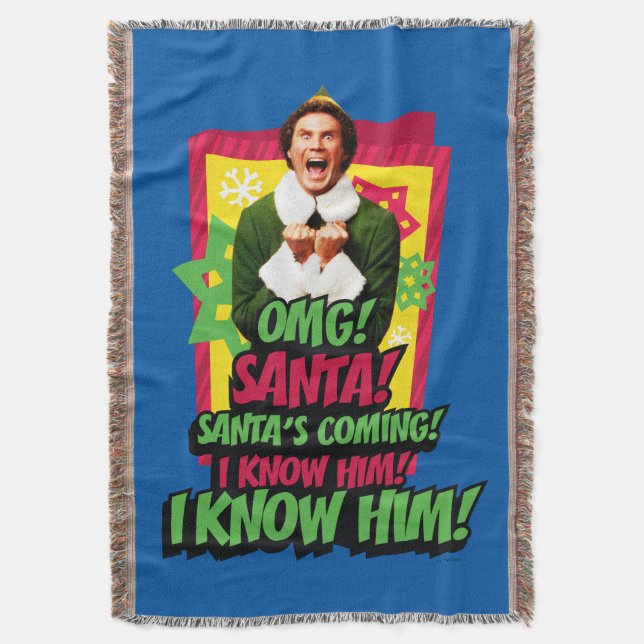 Buddy the Elf | OMG! Santa! Throw Blanket (Front Vertical)