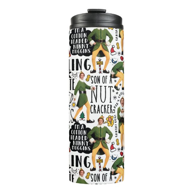 Buddy the Elf Quote Pattern Thermal Tumbler (Front)