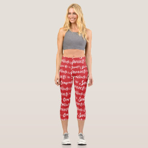 Buddy the Elf   Smiling is my Favorite Pattern Capri Leggings
