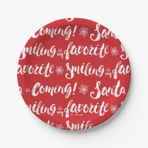 Buddy the Elf   Smiling is my Favorite Pattern Paper Plate