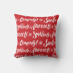Buddy the Elf   Smiling is my Favourite Pattern Cushion