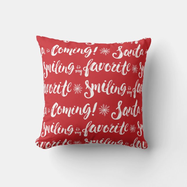 Buddy the Elf | Smiling is my Favourite Pattern Cushion (Front)