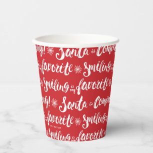 Buddy the Elf Smiling is my Favourite Pattern Paper Cups