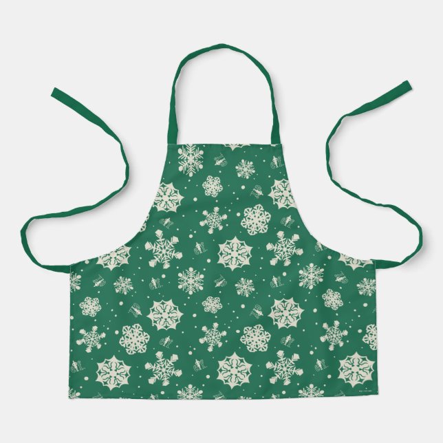 Buddy the Elf Snowflake Pattern Apron (Front)