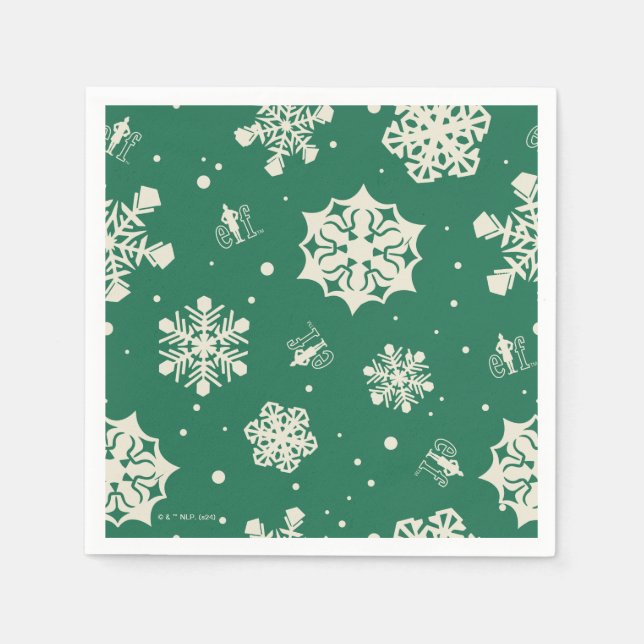 Buddy the Elf Snowflake Pattern Napkin (Front)