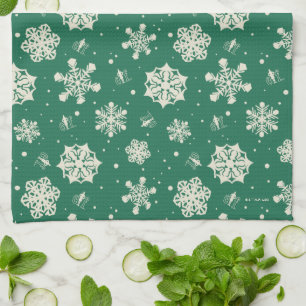 Buddy the Elf Snowflake Pattern Tea Towel