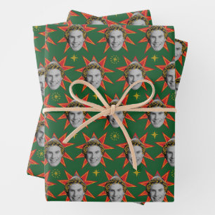 Buddy the Elf Starburst Pattern Wrapping Paper Sheet