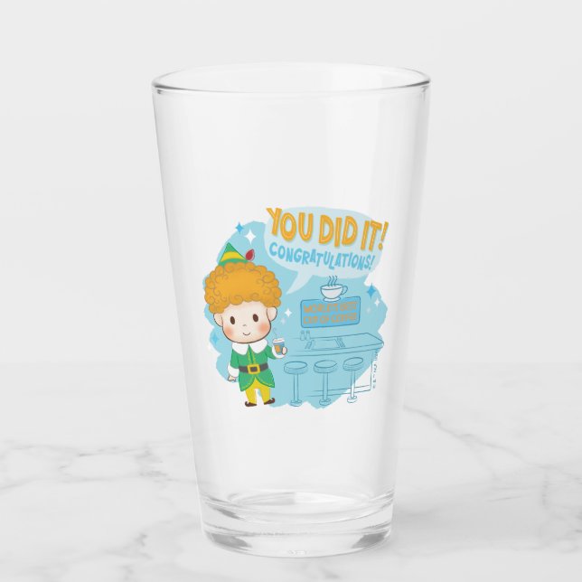 Buddy the Elf You Did It! Congratulations! Glass (Front)