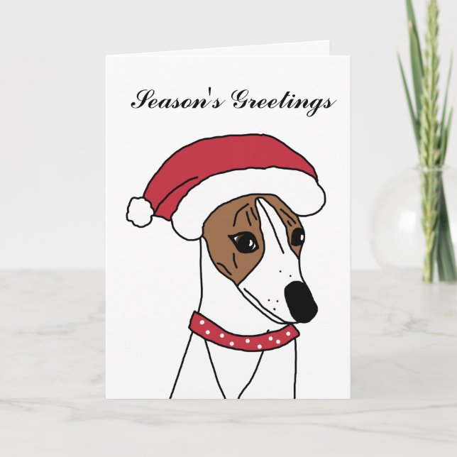 Buddy the whippet holiday card (Front)