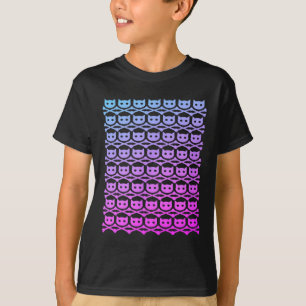 Buddycatafk all over skull pink fade dark T-Shirt