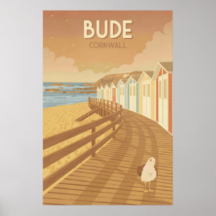 Bude Cornwall Travel Poster