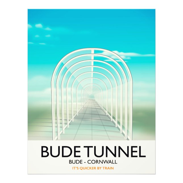 Bude Tunnel, Cornwall Parody Travel poster (Front)