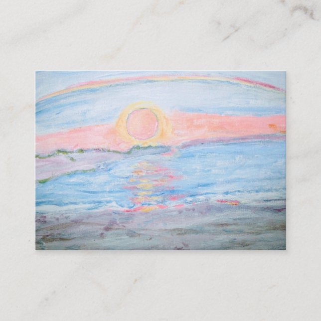 Budelli Island Sunset with Rainbow Business Card (Front)