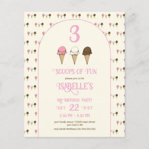 Budge 3 Scoops of Fun 3rd Birthday Party 