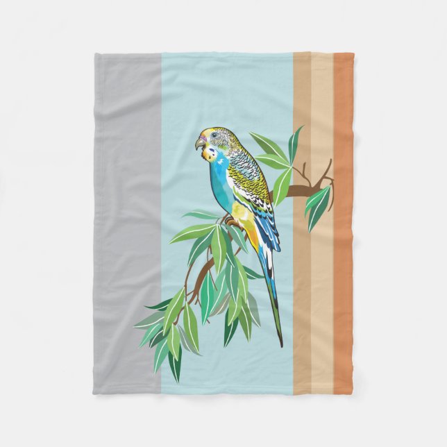 Budgerigar  Australian parakeet Fleece Blanket (Front)