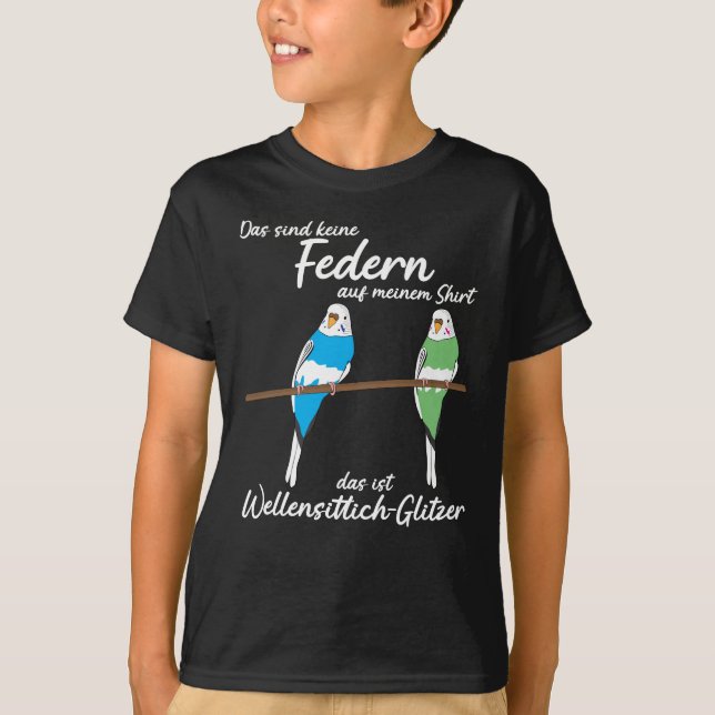 Budgerigar Feathers Budgie T-Shirt (Front)