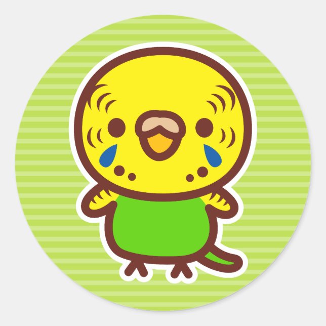 Budgerigar / Normal female Classic Round Sticker (Front)