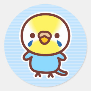 Budgerigar / Pastel rainbow female Classic Round Sticker