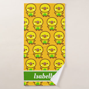 Budgerigar / Recessive pied budgie Bath Towel