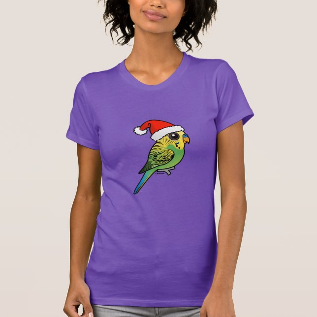 Budgerigar Santa Claus T-Shirt (Front)
