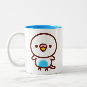 Budgerigar / Sky blue recessive pied Two-Tone Coffee Mug