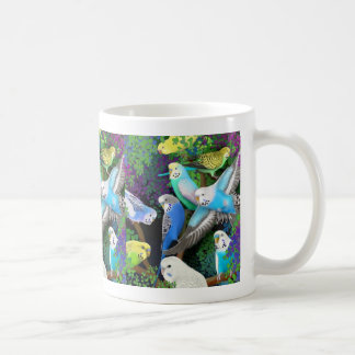 Budgerigars and Ferns Mug