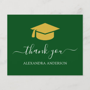 Budget 2021 Graduation Thank You Green Gold