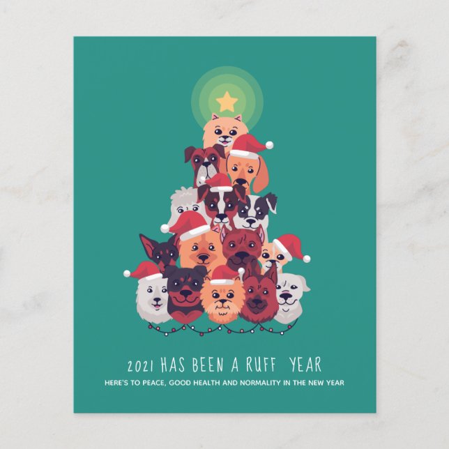 BUDGET 2021 It's been a RUFF Year DOG Christmas Flyer (Front)