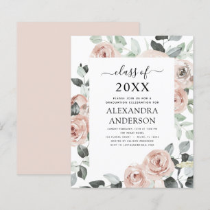 Budget 2022 Dusty Pink Graduation Floral