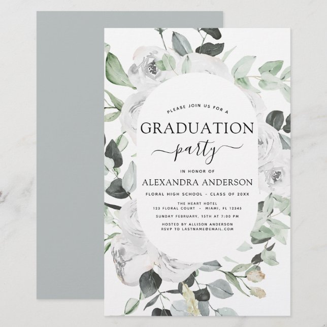 Budget 2022 Graduation Floral Eucalyptus (Front/Back)