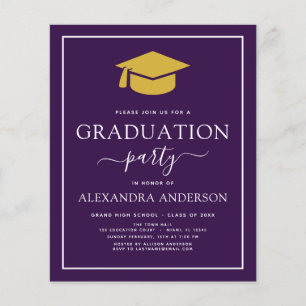 Budget 2022 Graduation Party Purple Gold