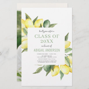 Budget 2022 Modern Photo Lemon Grad Invitation