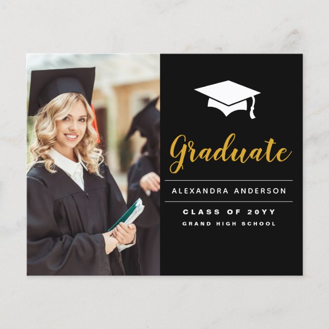 Budget 2023 Black Gold Photo Graduation (Front)