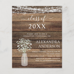 Budget 2023 Graduation Baby's Breath Invitation