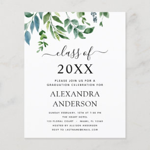 Budget 2023 Graduation Botanical Greenery Flyer