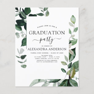 Budget 2023 Graduation Botanical Greenery Flyer