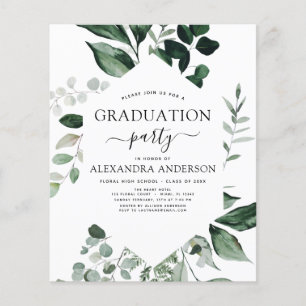 Budget 2023 Graduation Botanical Greenery Flyer
