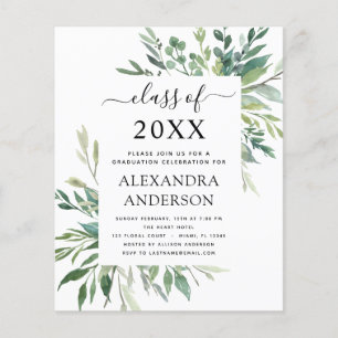 Budget 2023 Graduation Botanical Greenery Flyer