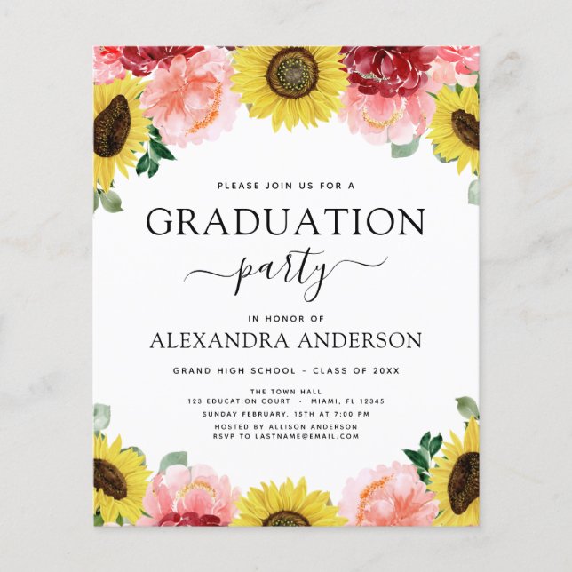 Budget 2023 Graduation Sunflower Country (Front)