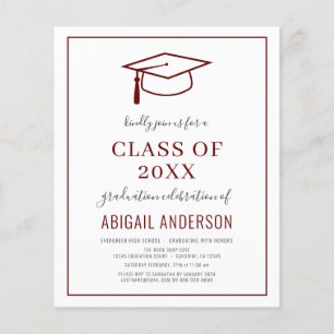 Budget 2023 Simple Graduation Photo Invitation