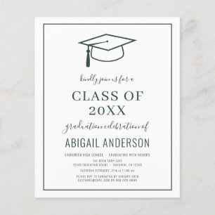 Budget 2023 Simple Graduation Photo Invitation