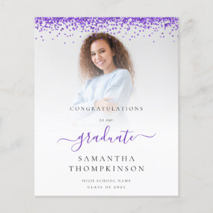 Budget 2024 Grad Photo Purple Glitter Announcement