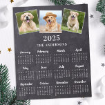 Budget 2025 Custom 3 Photo 12 Month Calendar Card<br><div class="desc">2025 Yearly Calendar Photo Cards - Send New Year Greetings or include in your Christmas cards, these photo calendar cards are perfect as Christmas and New Year cards to family and friends. Perfect to highlight or circle special family dates, anniversaries, birthdays, and reunions. Personalise these full year photo calendar cards...</div>