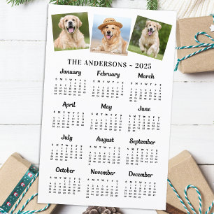 Budget 2026 Pet Photo Dog 12 Month Calendar Card