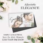 Budget 25 Save the Date Magnets Bargain<br><div class="desc">Who says you can't have gorgeous Save the Dates while on a budget? These bargain Save the Dates are super affordable They feature one of your photos and an elegant, handwritten calligraphy script. Easily customize the text using the template. If you would like to change fonts or color click "Personalize...</div>