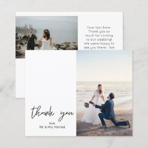 Budget 2 Photo Modern Calligraphy Thank You