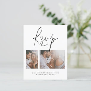 Budget 2 Photo QR Code Online Wedding RSVP Enc