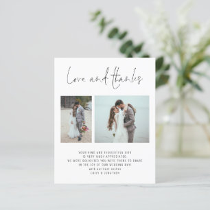 Budget 2 Photo QR Code Wedding Love Thanks